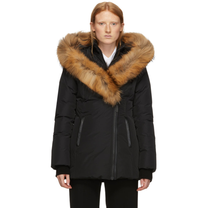 Mackage Black Down And Fur Classic Adali Parka