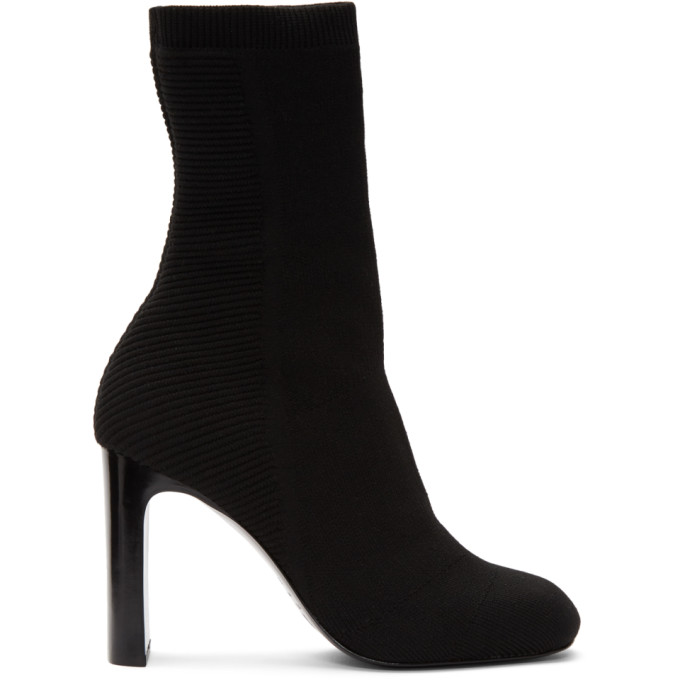 rag and bone Black Knit Ellis Boots