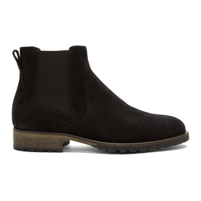 Belstaff Black Rustic Suede Rode Boots
