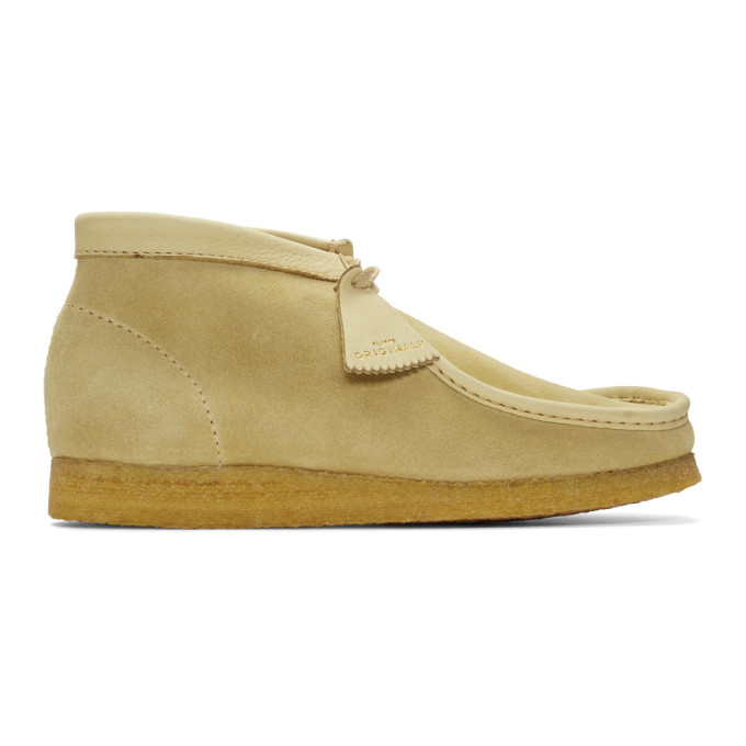 Clarks Originals Beige Made In Italy Wallabee Boots