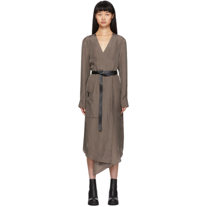 tibi wrap midi dress