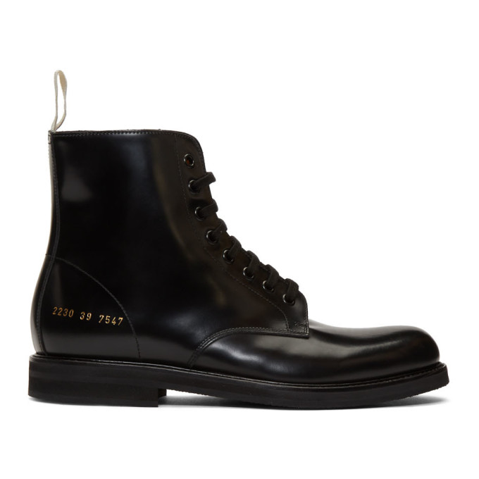 Common Projects Black Standard Combat Boots