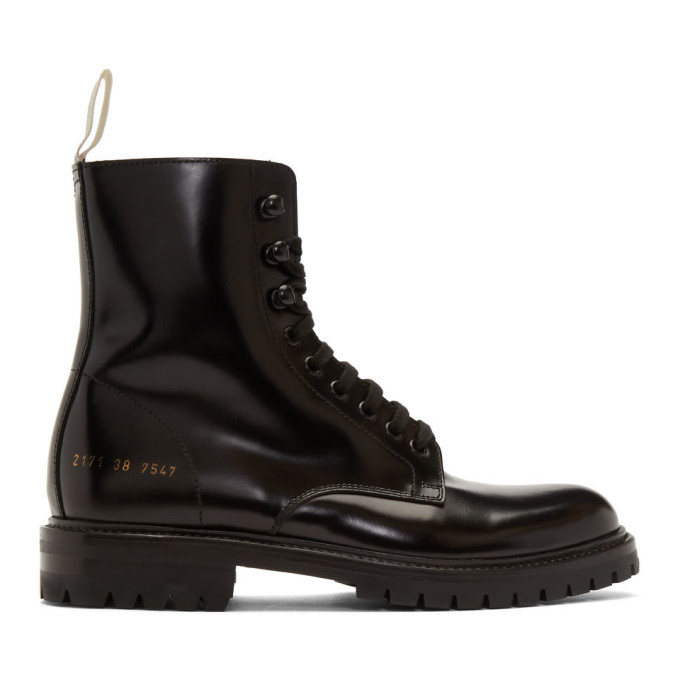 Common Projects Black Combat Boots