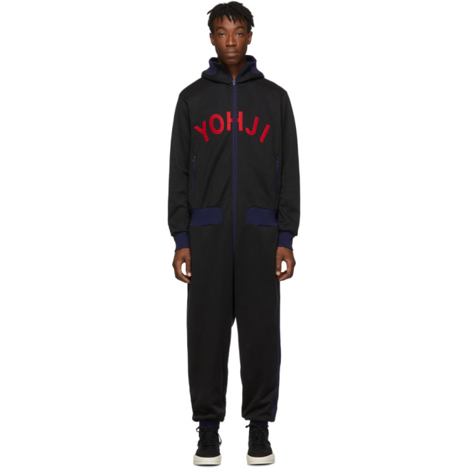Y 3 Black Yohji Letters Track Jumpsuit