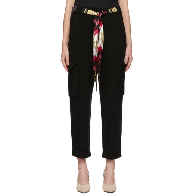 ALANUI ALANUI BLACK CASHMERE AND WOOL LAPPONIA TROUSERS