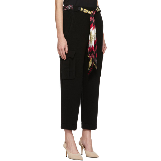 ALANUI ALANUI BLACK CASHMERE AND WOOL LAPPONIA TROUSERS