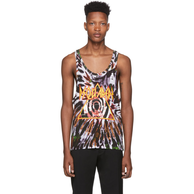 DSQUARED2 DSQUARED2 GREEN TIE-DYE PRINTED TANK TOP