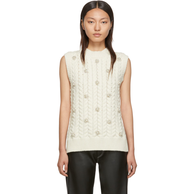 Moncler Genius 4 Moncler Simone Rocha Off-White Crystal Vest