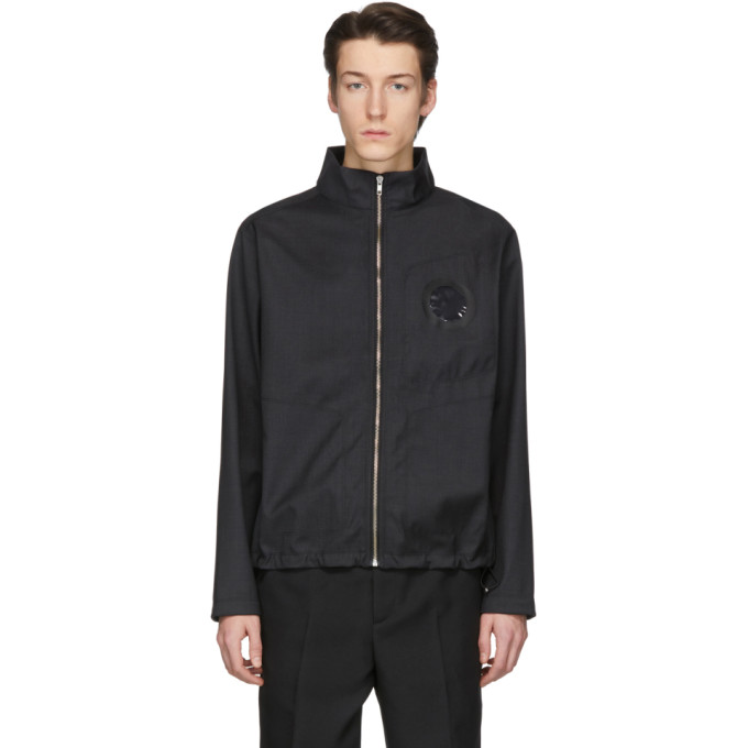 Random Identities Random Identities Black Eyelet Jersey Zip-Up Jacket