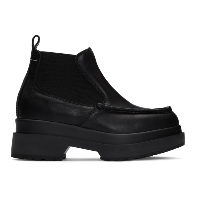 MM6 Maison Margiela Black Double Sole Boots