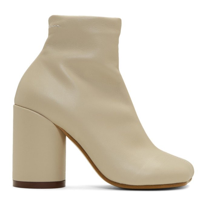 MM6 Maison Margiela Beige Foot Boots