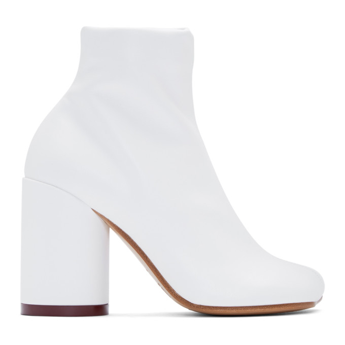 MM6 Maison Margiela White Toe Boots