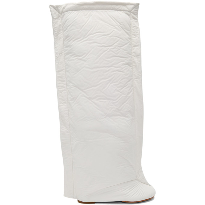 MM6 Maison Margiela White Pillow Boots