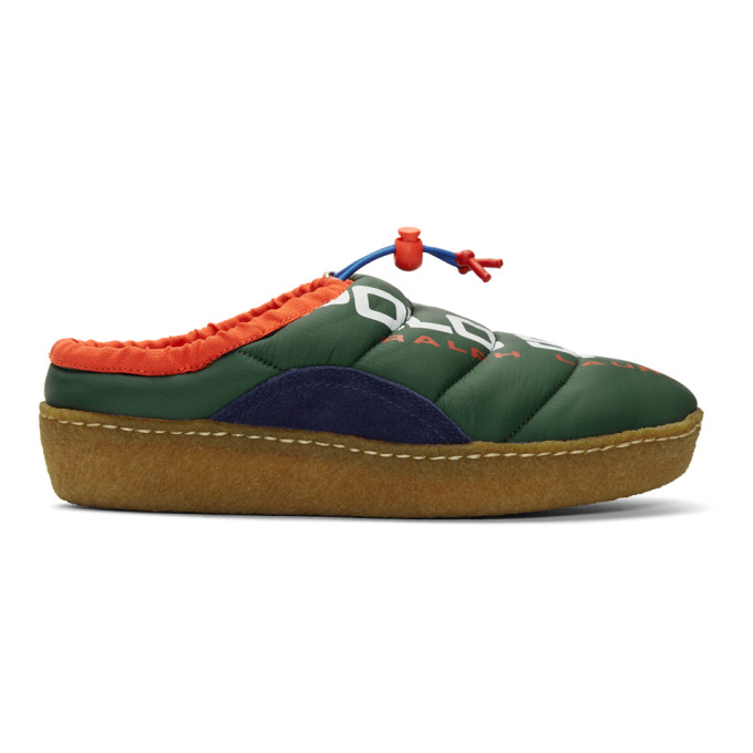 POLO RALPH LAUREN POLO RALPH LAUREN GREEN POLO SPORT MYLES PUFFER LOAFERS