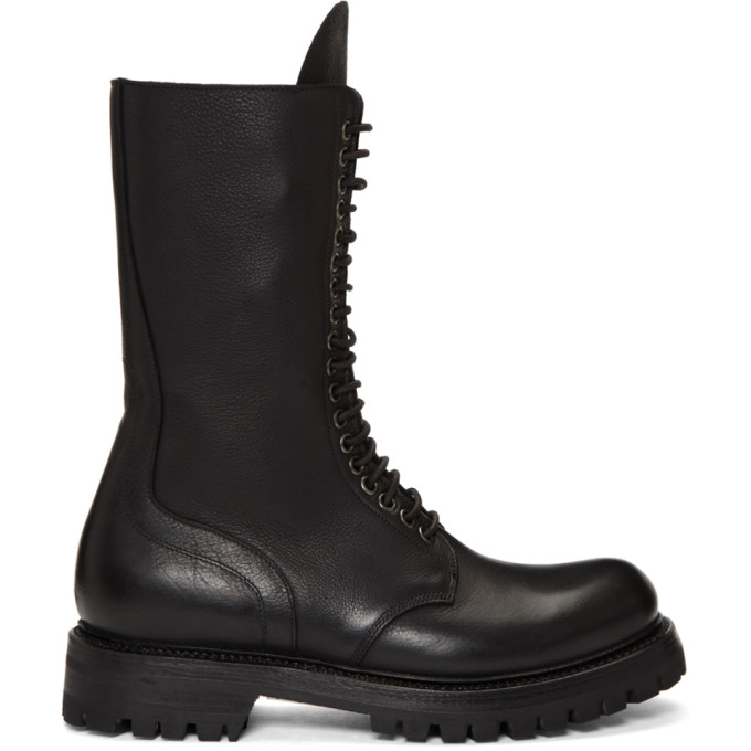 Rick Owens Black Army Boots