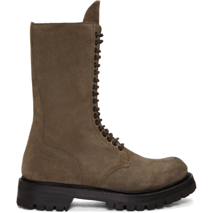 Rick Owens Brown Army Boots