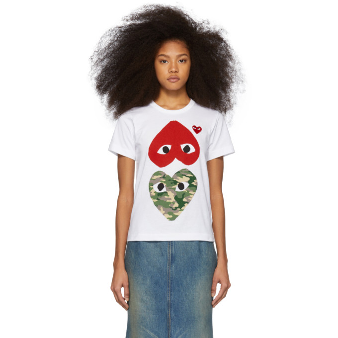 comme des garcons camo t shirt