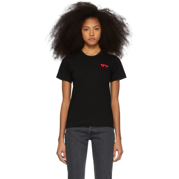 black and red comme des garcons shirt