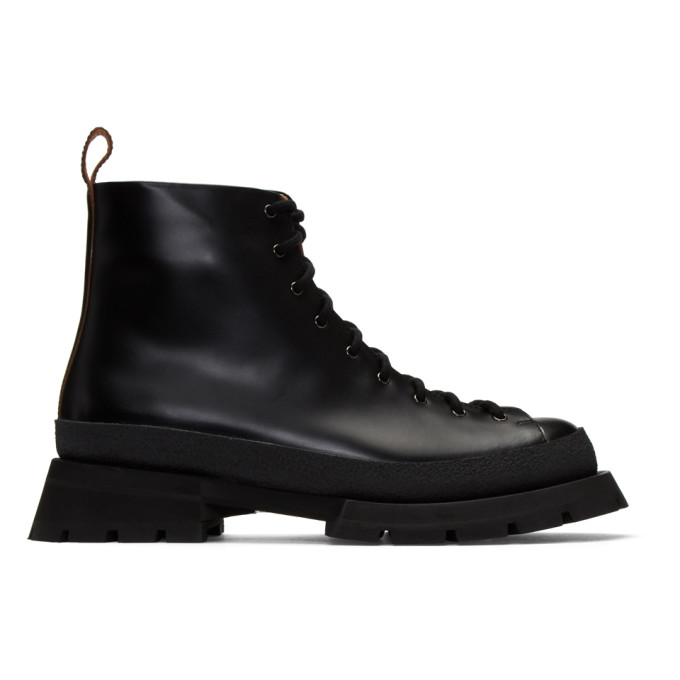 Jil Sander Black Antick Ankle Boots