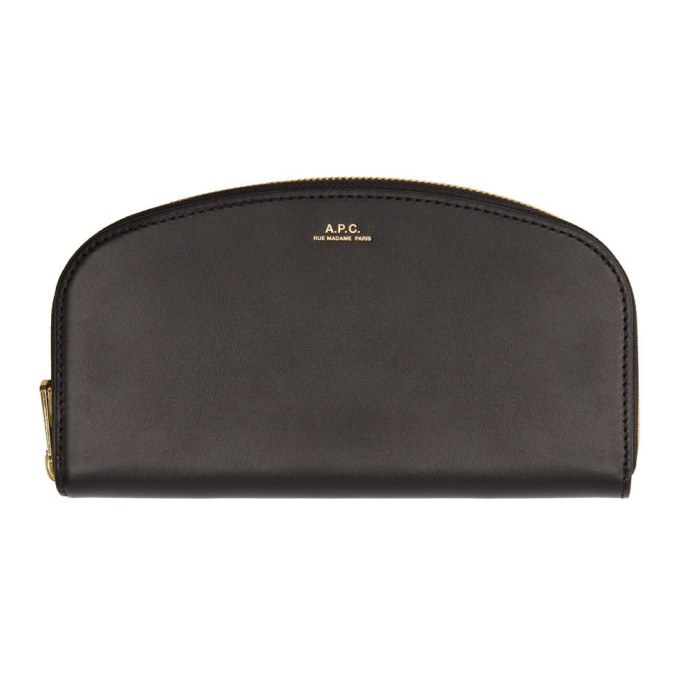 A.P.C. Black Half-Moon Wallet