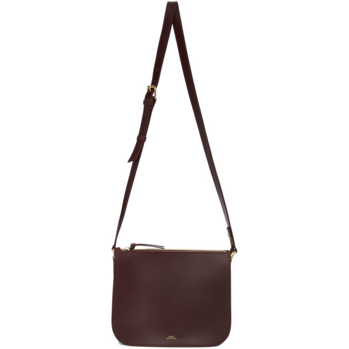 Apc A.p.c. Burgundy Stephanie Bag In Gac Bordeau