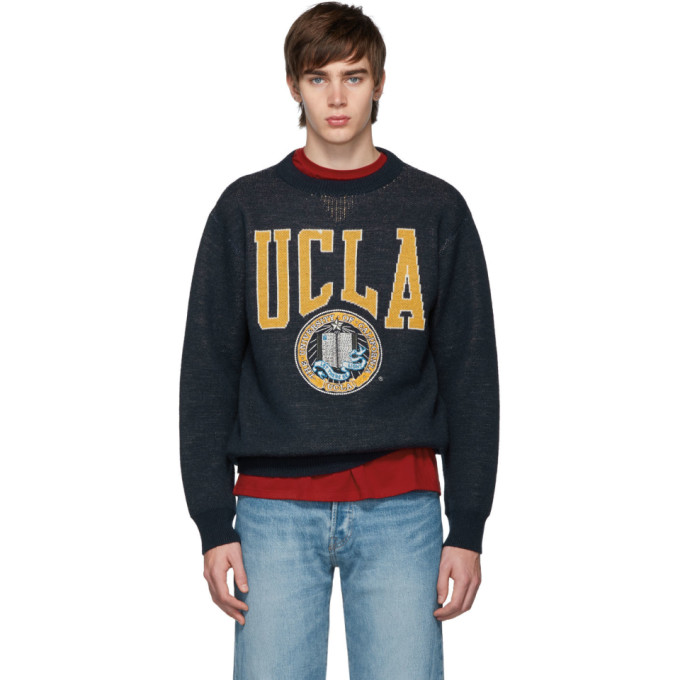 JUNYA WATANABE JUNYA WATANABE NAVY UCLA CREWNECK SWEATER