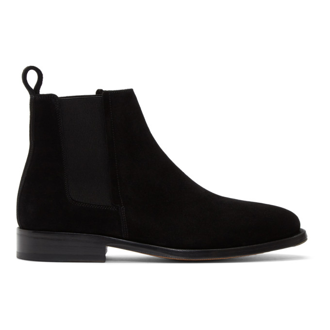 Lanvin Black Suede Chelsea Boots