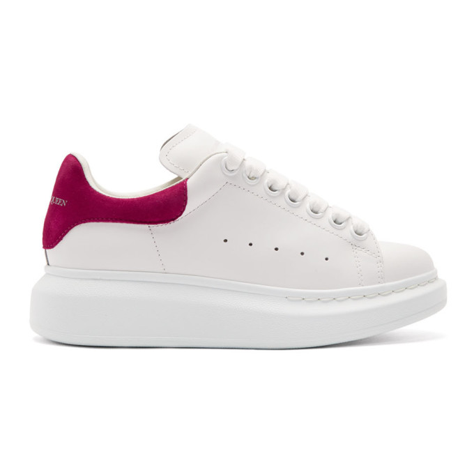 ALEXANDER MCQUEEN WHITE & PINK OVERSIZED SNEAKERS