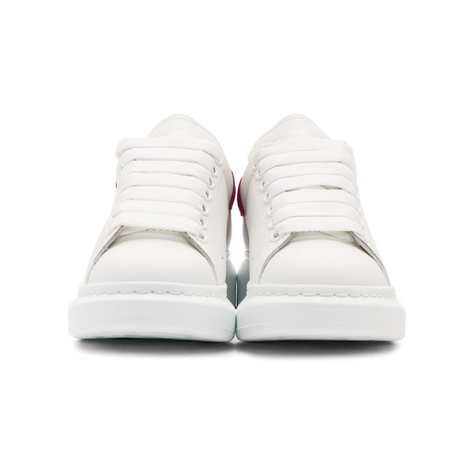 ALEXANDER MCQUEEN WHITE & PINK OVERSIZED SNEAKERS