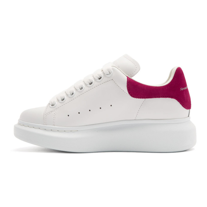 ALEXANDER MCQUEEN WHITE & PINK OVERSIZED SNEAKERS