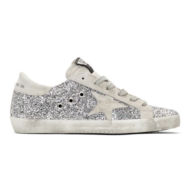 silver glitter superstars