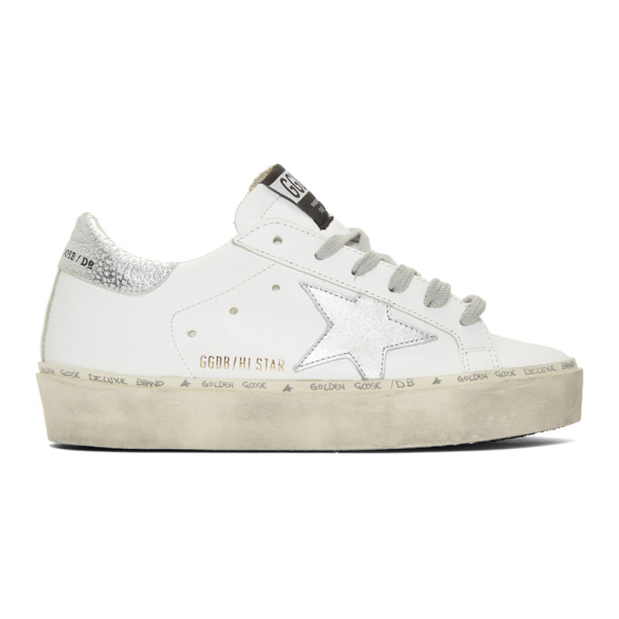 golden goose white and silver