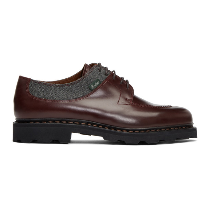 Ermenegildo Zegna Burgundy Paraboot Edition Marche II Derbys