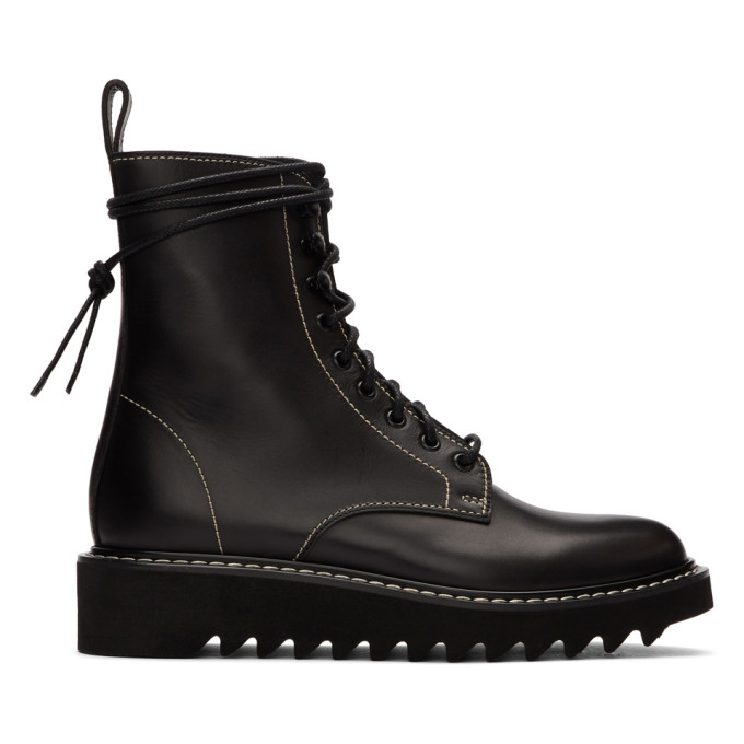 Giuseppe Zanotti Black Lace-Up Boots
