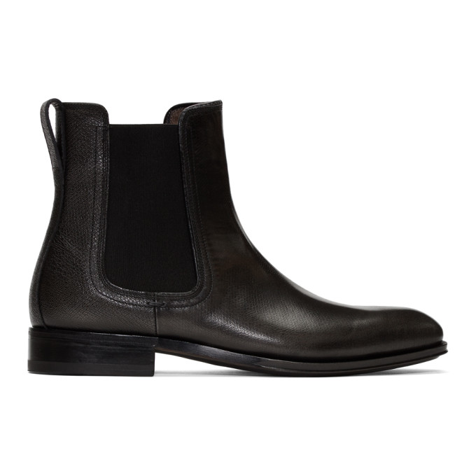 Salvatore Ferragamo Grey Darien Chelsea Boots