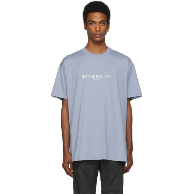 givenchy destroyed hoodie blue