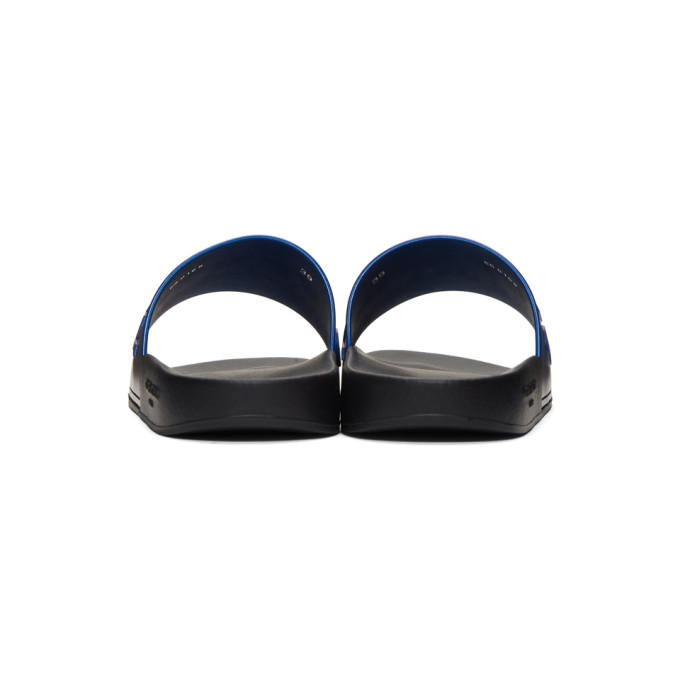 Givenchy Logo Rubber Slides In Black