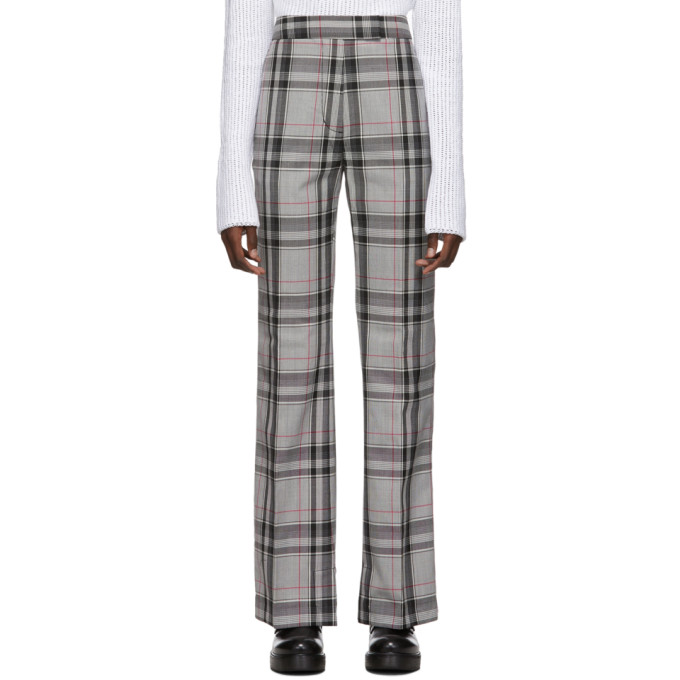 31 Phillip Lim Multicolor Plaid Topstitch Trousers