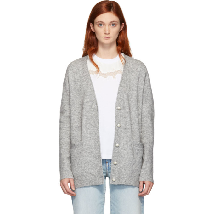 31 Phillip Lim Grey Pearls Cardigan