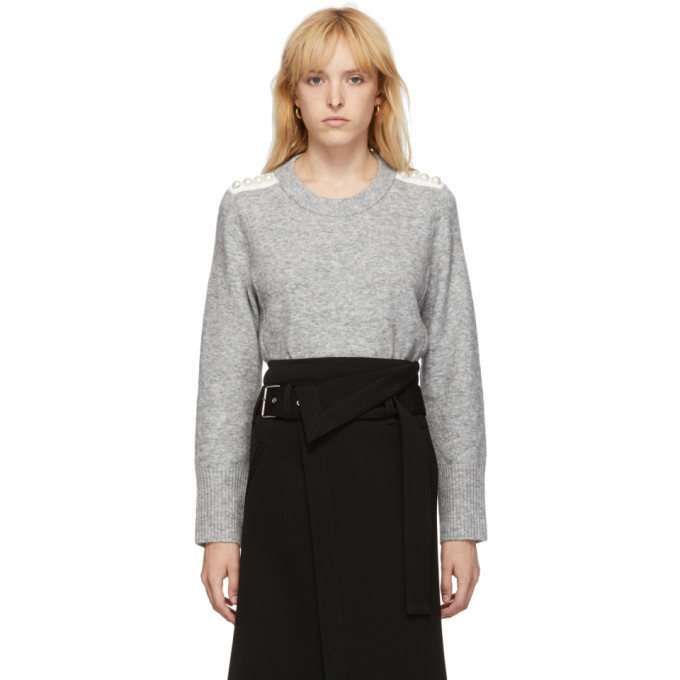 31 Phillip Lim Grey Pearl Pullover Sweater