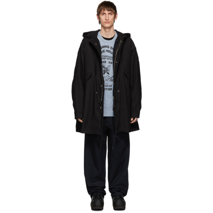 Click to view more detailed imagery on our partner's website Raf Simons Black Removable Lining Parka In 00099 Black