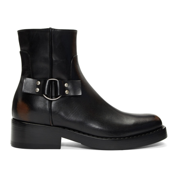 Raf Simons Black High Sole Detail Low Boots