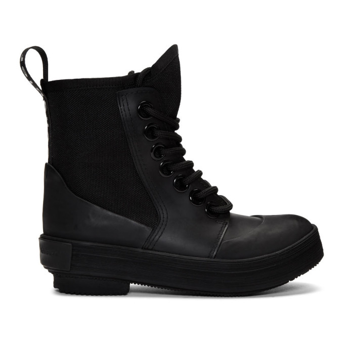 Proenza Schouler Black Smooth Rubber Boot