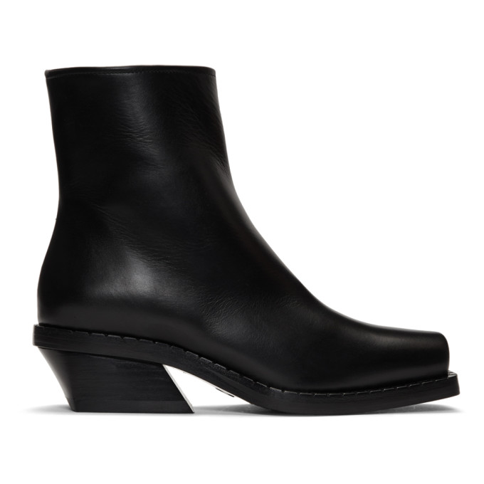 Proenza Schouler Black Square Toe Boots
