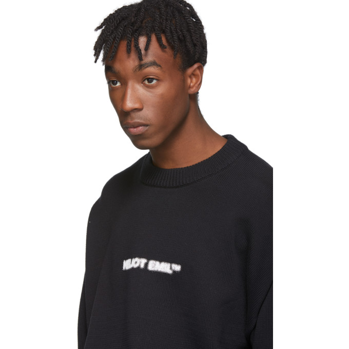 Heliot Emil Logo Print Sweatshirt In Black | ModeSens