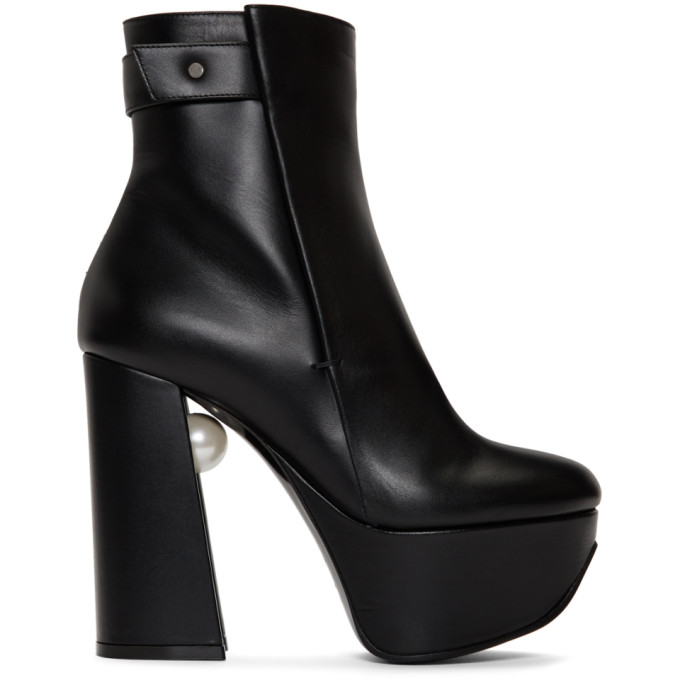 Nicholas Kirkwood Black Leather Miri Platform Boots