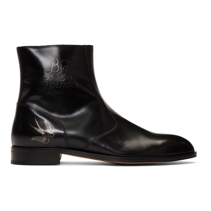 Paul Smith by Mark Mahoney Black Tattoo Pembury Chelsea Boots