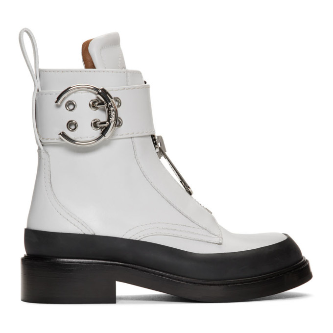Chloe White Roy Ankle Boots