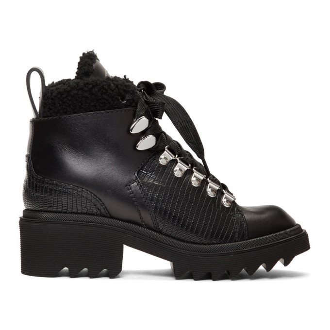 Chloe Black Shearling Bella Mountain Boots