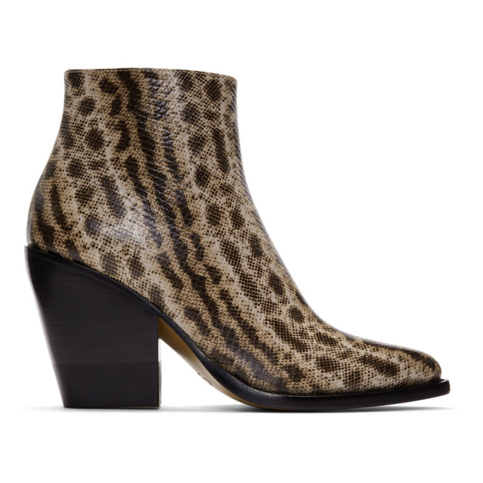 Chloe Beige Snake Rylee Boots